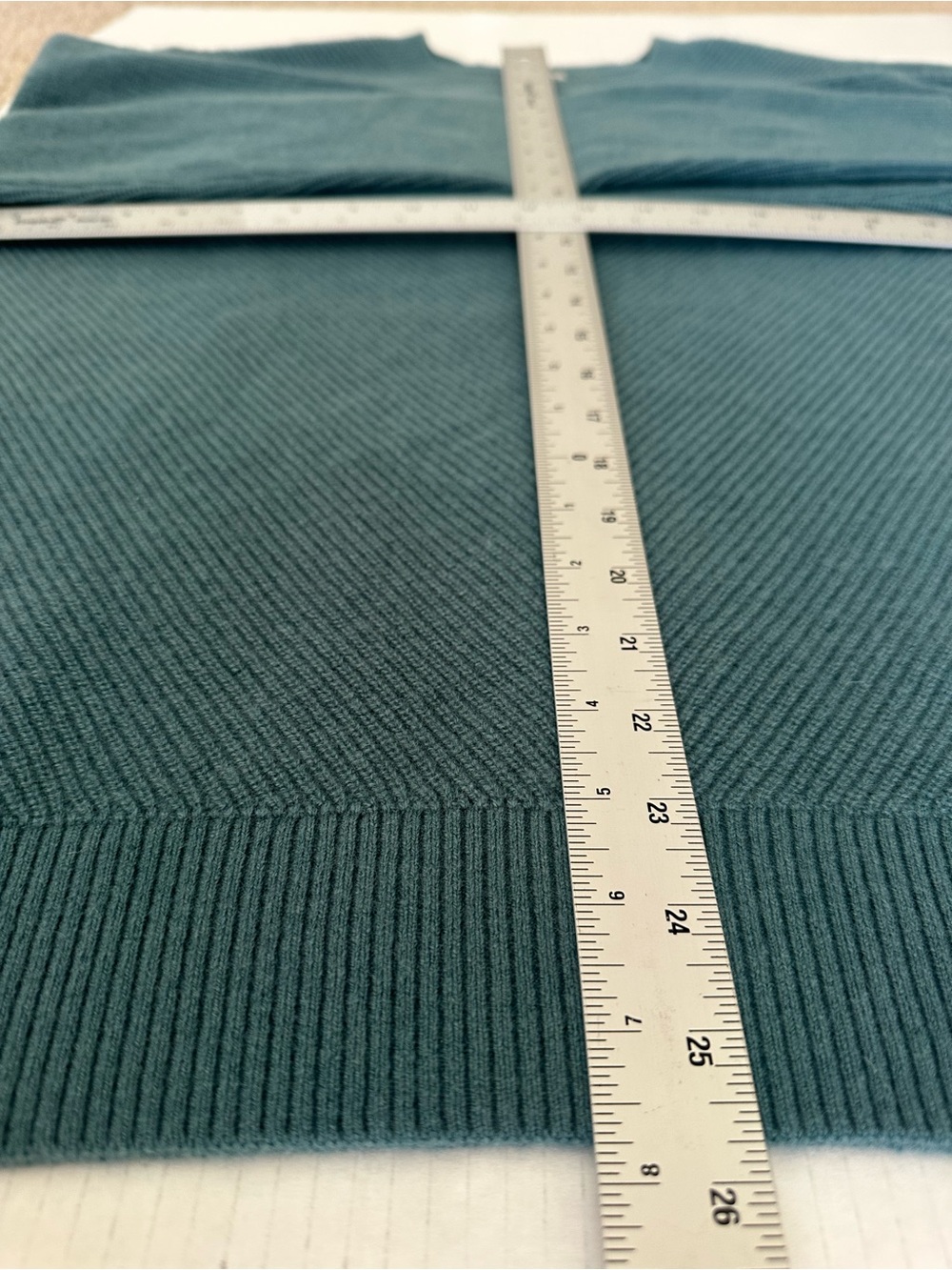 L.L.Bean 100% Cashmere Crewneck Sweater 2X Plus Blue-Green - Picture 4 of 10